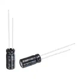 Unique Bargains - 4.7uF 50V 5x11mm Electrolytic Capacitor, Radial Leads Aluminum, 50pcs, for Power Supplies/Audio/Lighting - Black