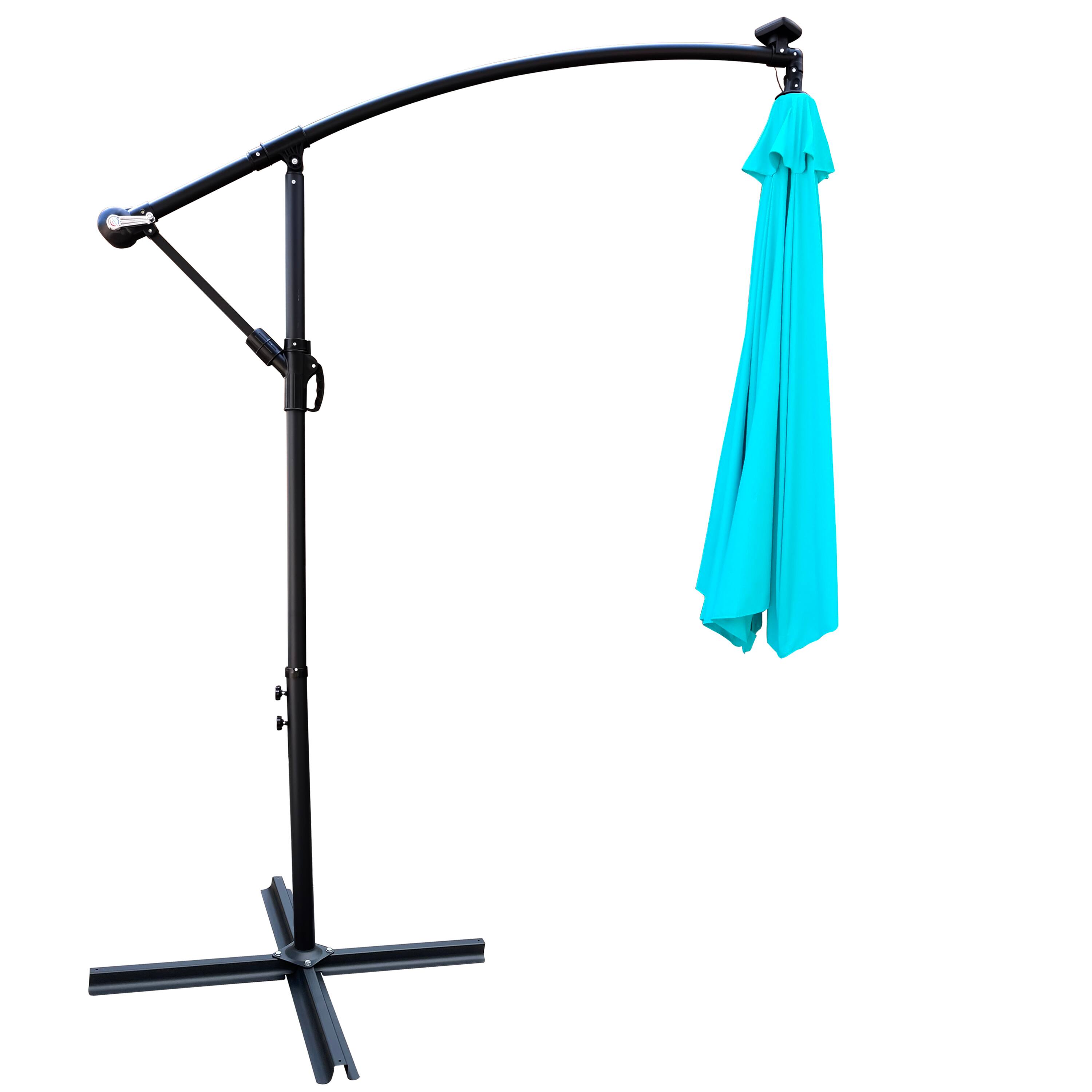 Alt View 1. Loheer - Loheer 10 ft Solar Umbrella Outdoor Patio Umbrella with Lights Market Umbrella with Base Waterproof.