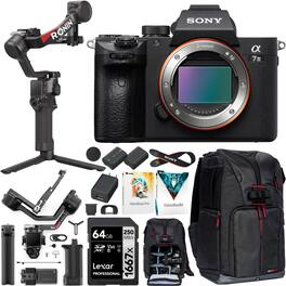Sony - a7 III Mirrorless Full Frame Camera Body Kit + DJI RS 4 Gimbal Stabilizer Bundle