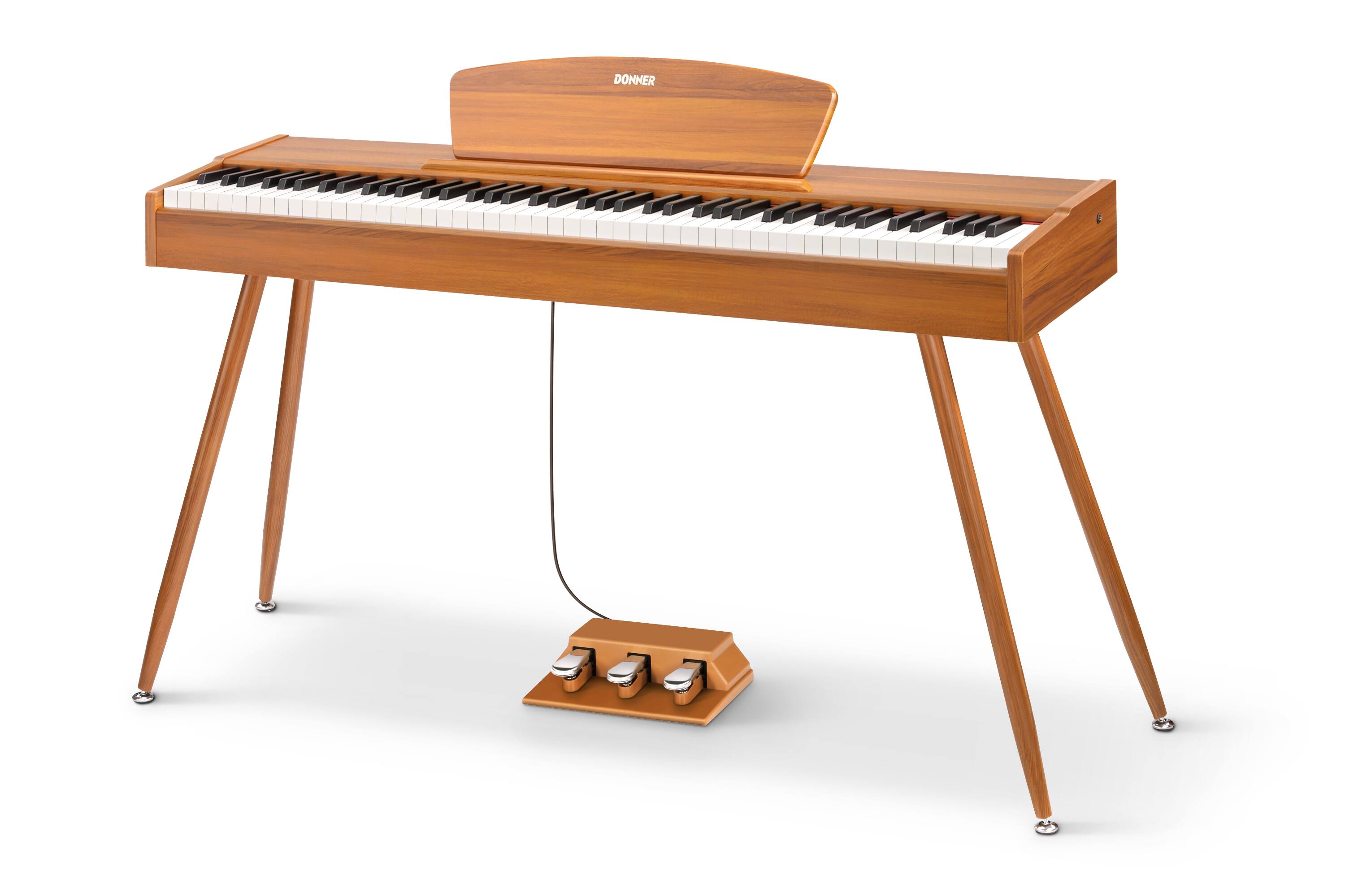 Angle. Donner music - Donner DDP-80 Wooden Beginner 88 Key Weighted Upright Digital Piano Natural Color - Natural.