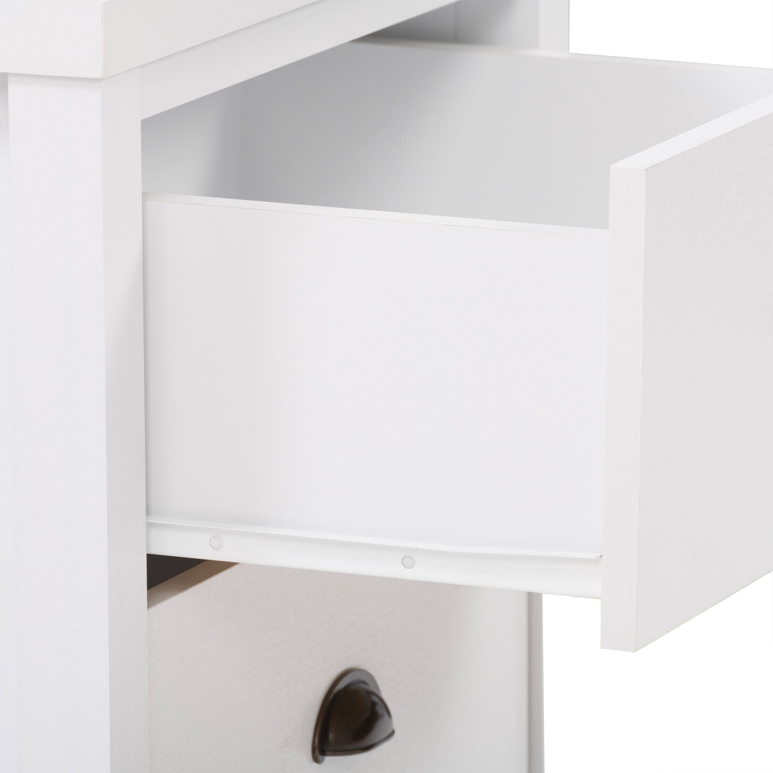 Alt View 19. CorLiving - Boston 2-Drawer Night Stand - White.