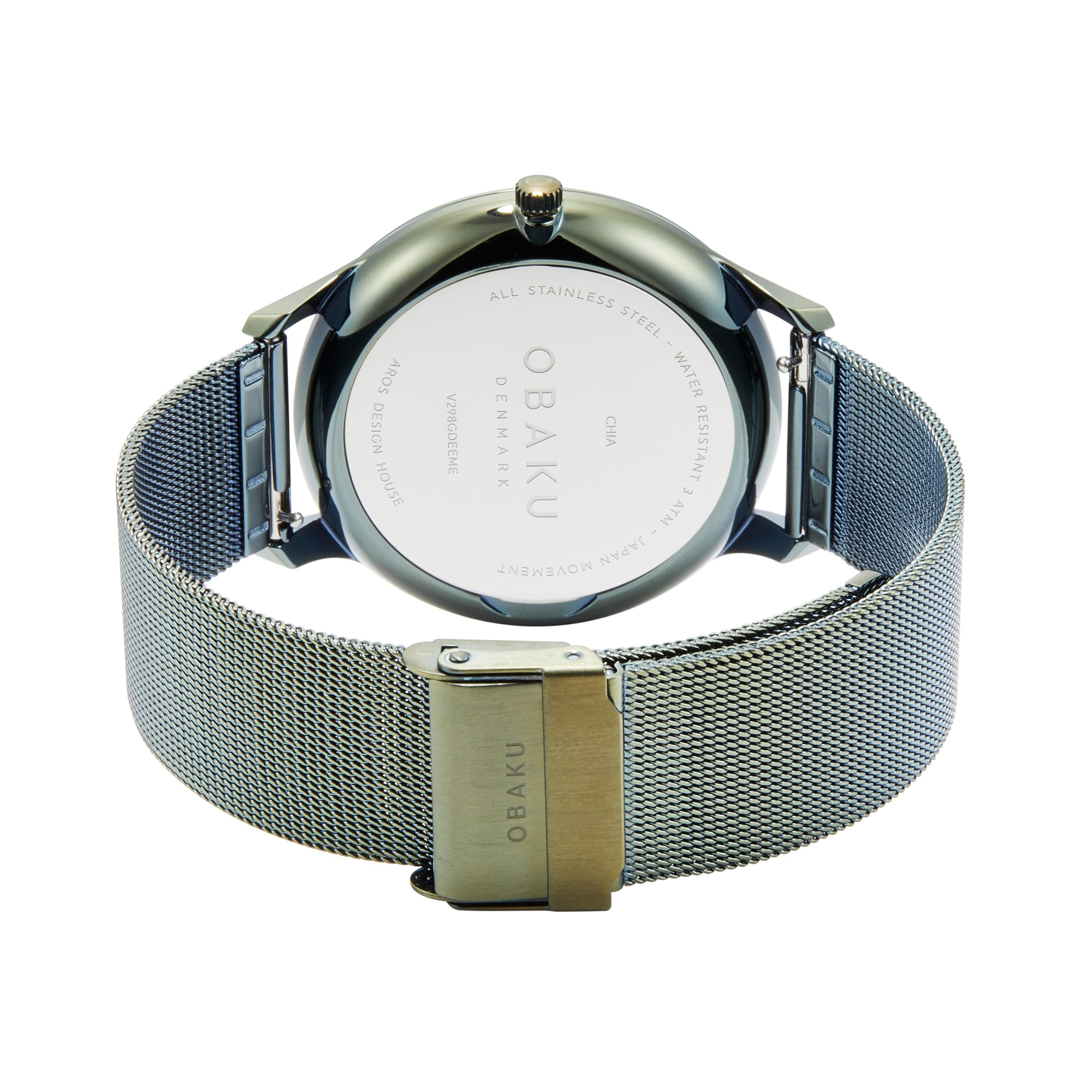 S AROS DESIGN HOUSE V298GDEEME ALL STAINLESS STEEL WATER RESISTANT 3 ATM JAPAN MOVEMENT OBAKU