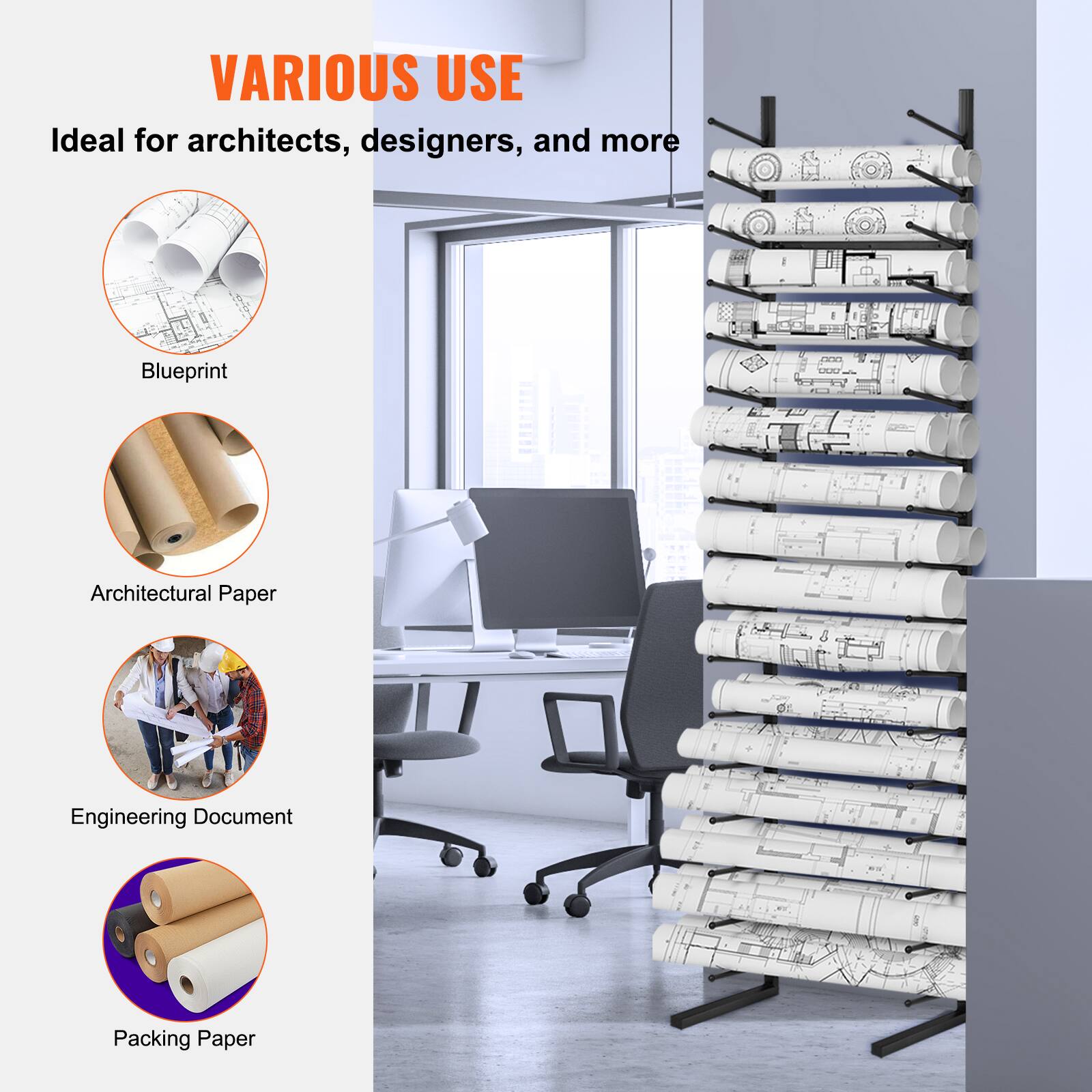 VARIOUS USE  
Ideal for architects, designers, and more  

Blueprint  
Architectural Paper  
Engineering Document  
Packing Paper