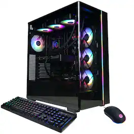 CyberPowerPC - Gaming Desktop - AMD Ryzen 7 9800X3D - NVIDIA GeForce RTX 5070 12GB - 32GB DDR5 - 2TB PCIe 4.0 SSD - Black