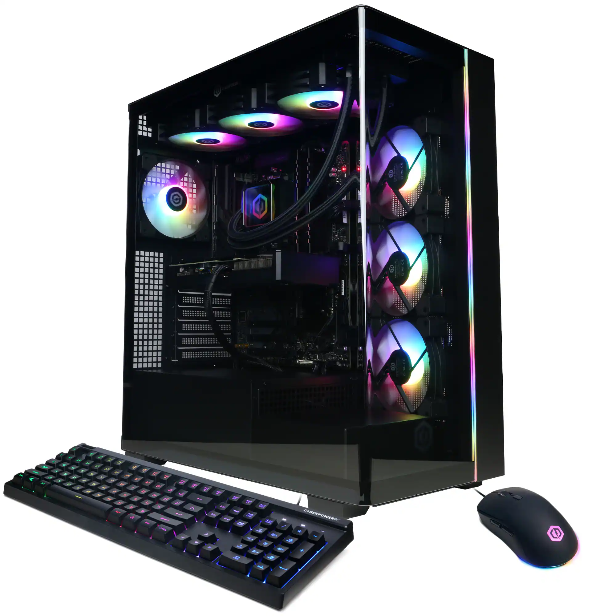 Front. CyberPowerPC - Gaming Desktop - AMD Ryzen 7 9800X3D - NVIDIA GeForce RTX 5070 12GB - 32GB DDR5 - 2TB PCIe 4.0 SSD - Black.