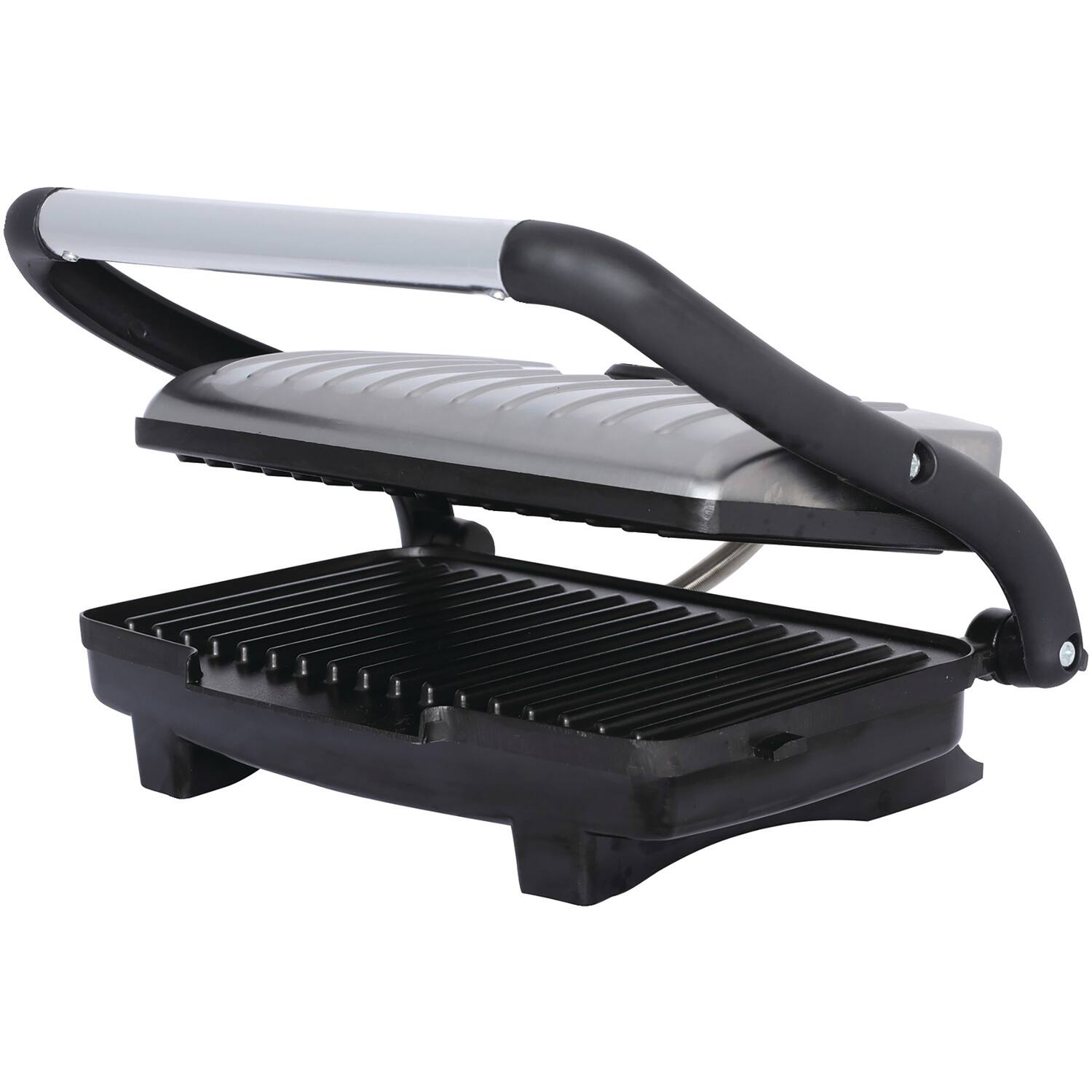 Alt View 3. Brentwood - Brentwood Select TS-611 Compact Non-Stick Panini Grill & Sandwich Maker - Silver.