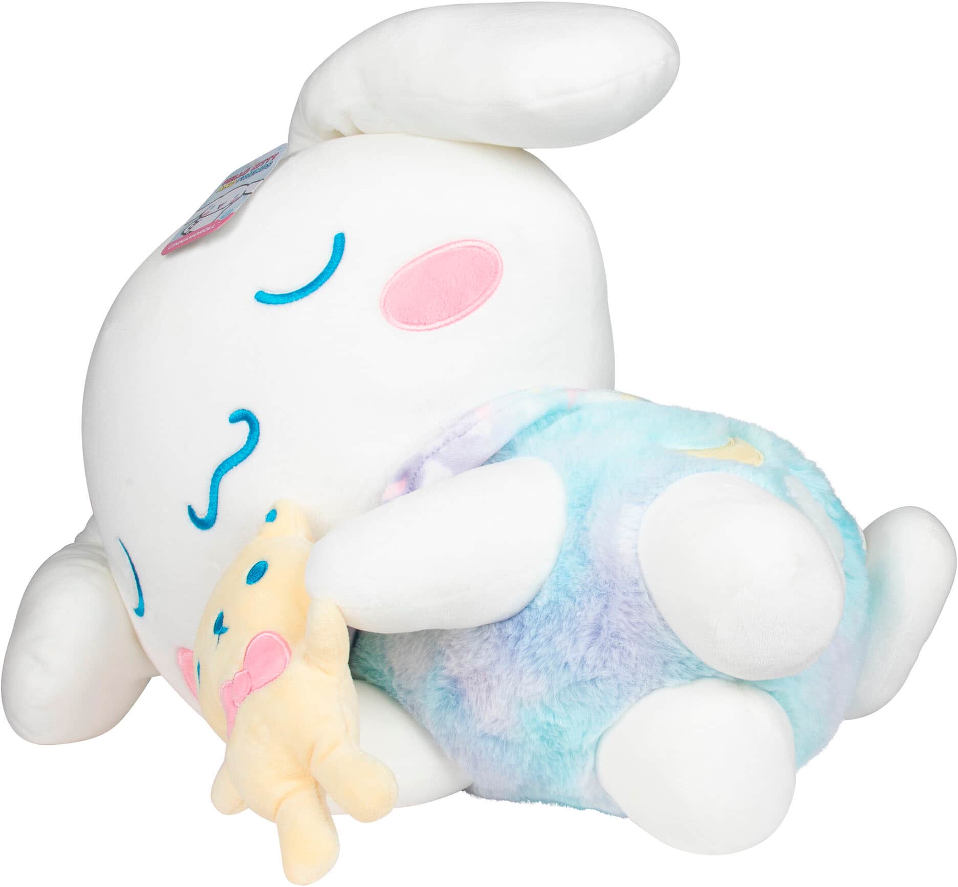 Left. Jazwares - Hello Kitty and Friends - 18" Sleeping Plush with Bear Accessory - Cinnamoroll.