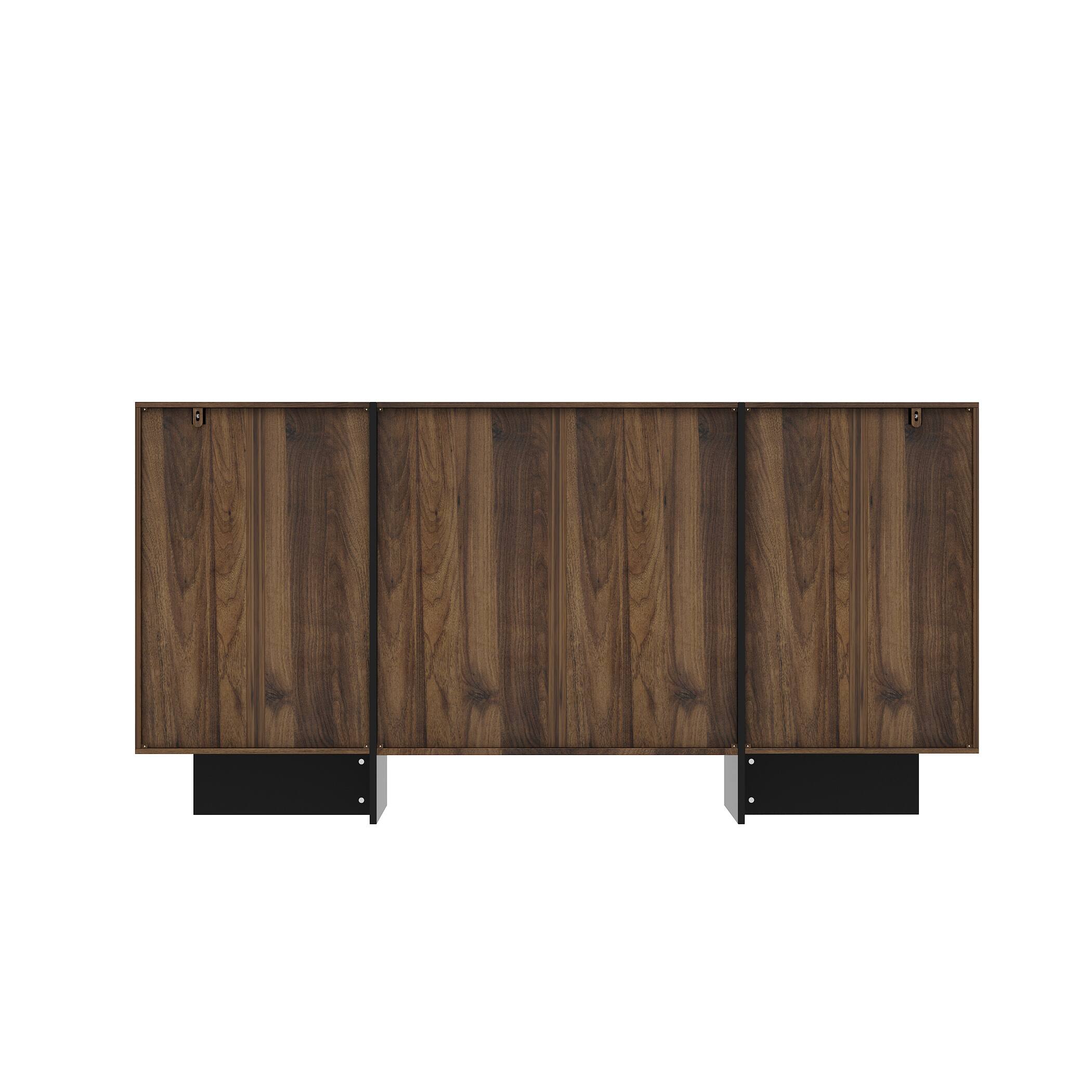 Back. Famapy - Famapy Horizontal Dresser with 12 Drawers: Wood - Grain Finish & Silent Slides for Ample Storage - Brown.