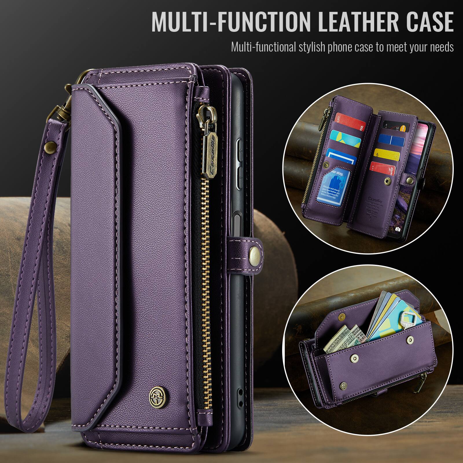 MULTI-FUNCTION LEATHER CASE  
Multi-functional stylish phone case to meet your needs
