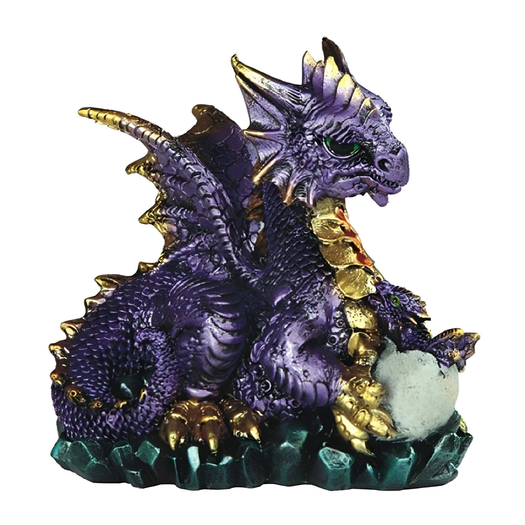 FC Design - 4.75"H Dragon Holding Egg Figurine Statue Office/Computer Desk Tabletop Medieval Gaming Home Decor Gift - Multi-Color