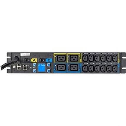 Front. Eaton - Eaton Metered Input Rack PDU 200-240V 5.76kW max L6-30P 2U Single-Phase PDU - NEMA L6-30P - 12 x IEC 60320 C13, 4 x IEC - Unknown.