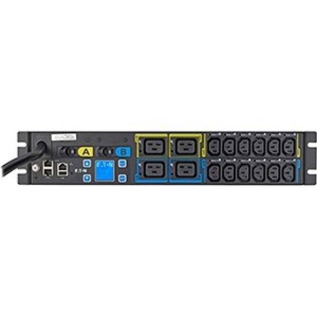 Front. Eaton - Eaton Metered Input Rack PDU 200-240V 5.76kW max L6-30P 2U Single-Phase PDU - NEMA L6-30P - 12 x IEC 60320 C13, 4 x IEC - Unknown.