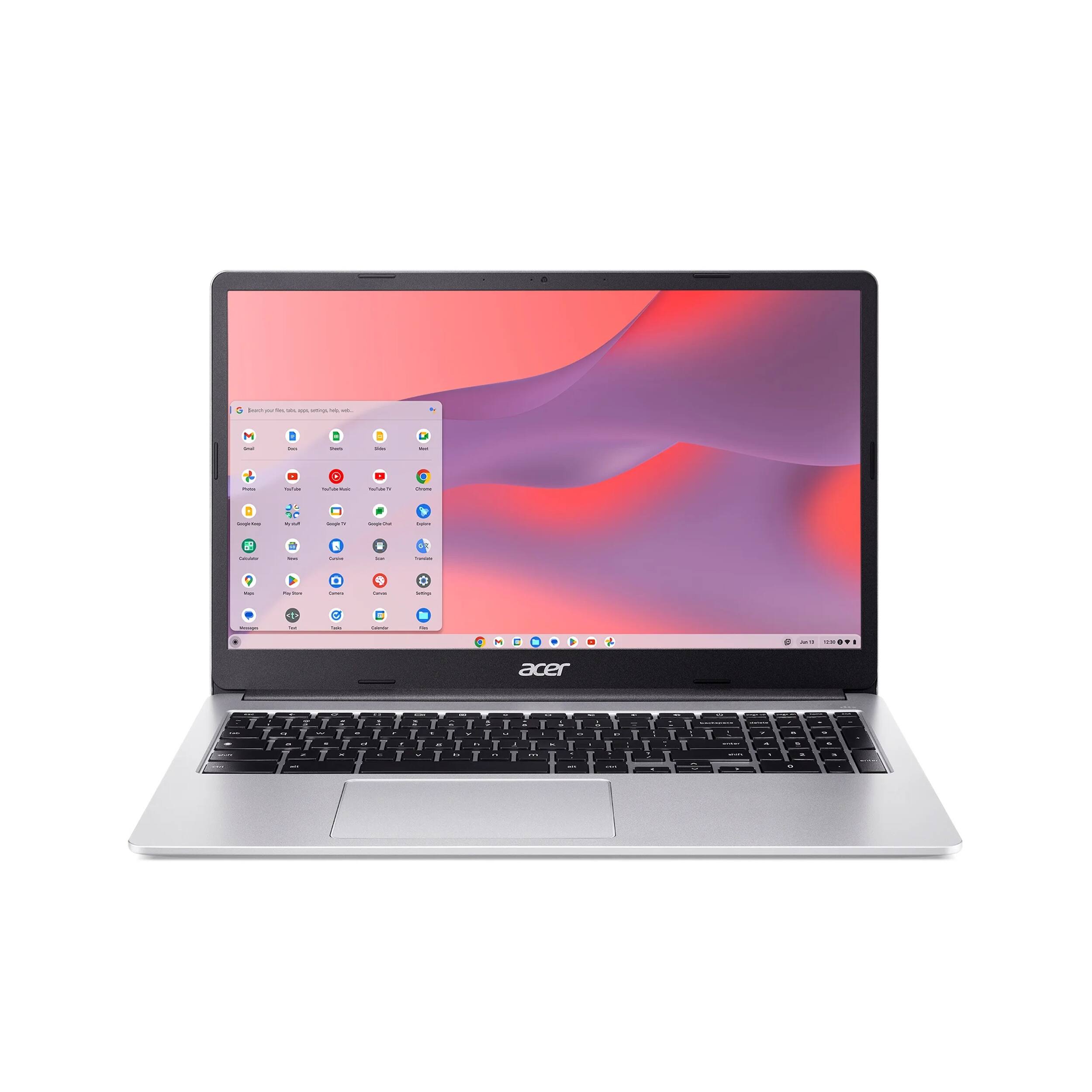 Alt View 7. Acer - Acer Chromebook 315 15.6" FHD Laptop,Intel Celeron N4500,4GB LPDDR4 RAM,64GB eMMC,Chrome OS,Sparkly Silver - Sparkly Silver.