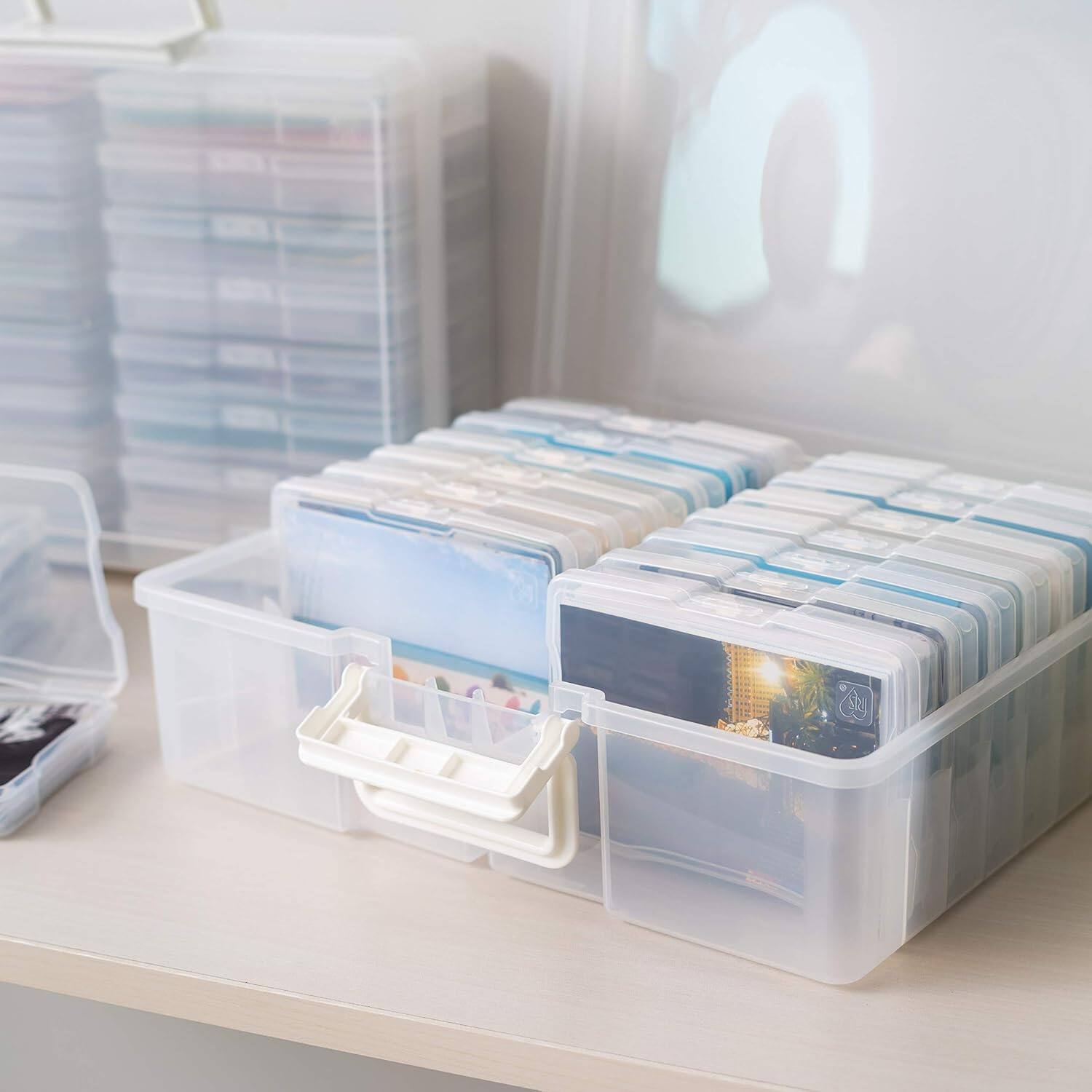 IRIS USA 4” x 6” Photo Storage Box with 16 Keeper Cases - Best Buy