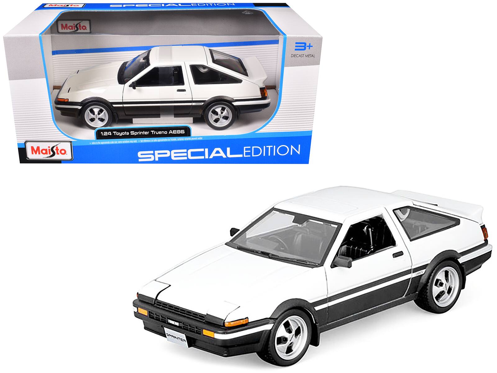 Maisto  
1:24 Toyota Sprinter Trueno AEB6  
SPECIAL EDITION  
3+  
DIECAST METAL