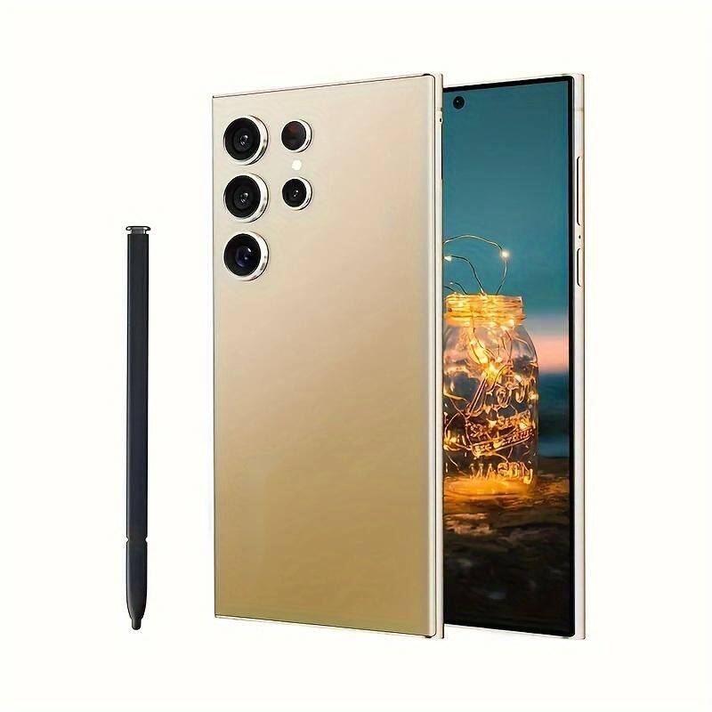 Angle. Loheer - Loheer I24 Ultra Unlocked Android 13 Smartphone 8GB 256GB 6.8 HD Display Built-in Stylus 6000mAh Battery Gold - Gold.