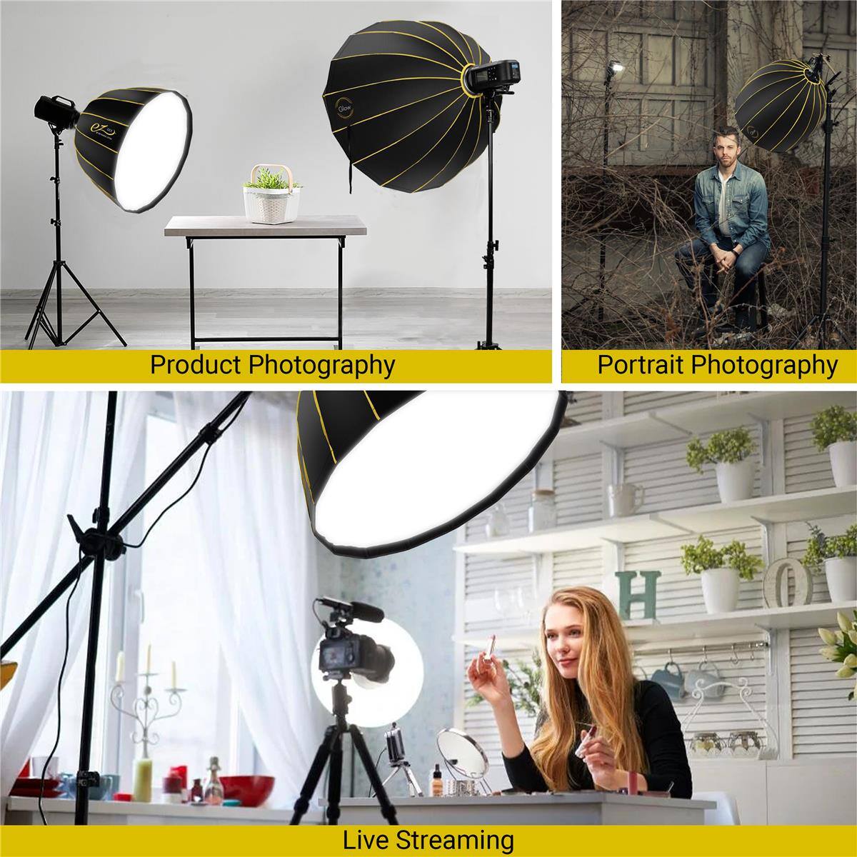 Product Photography  
Portrait Photography  
Live Streaming
