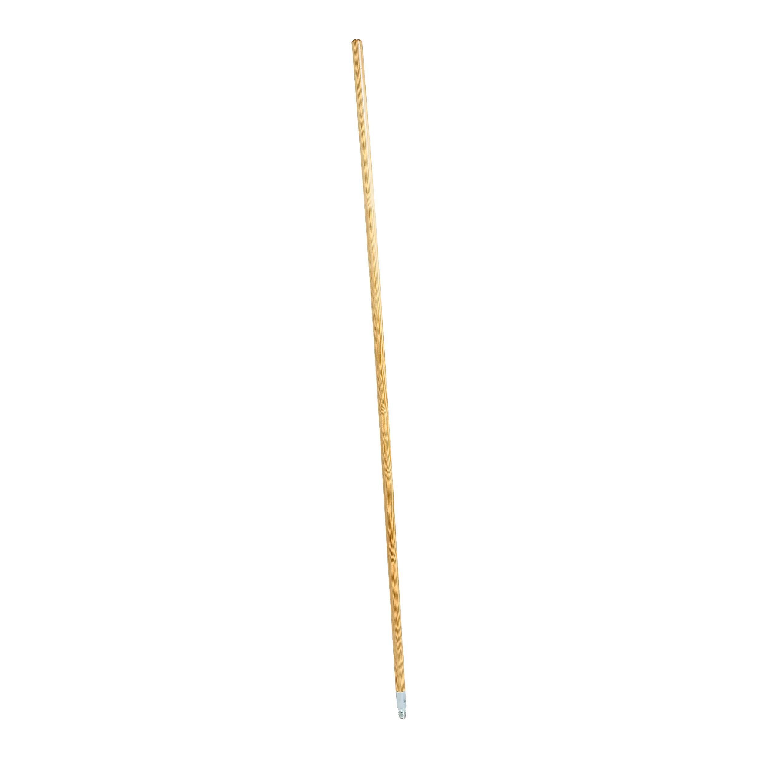 Alt View 6. Coastwide Professional - 60" Wood Push Broom Handle, Threaded Metal Tip - Natural.