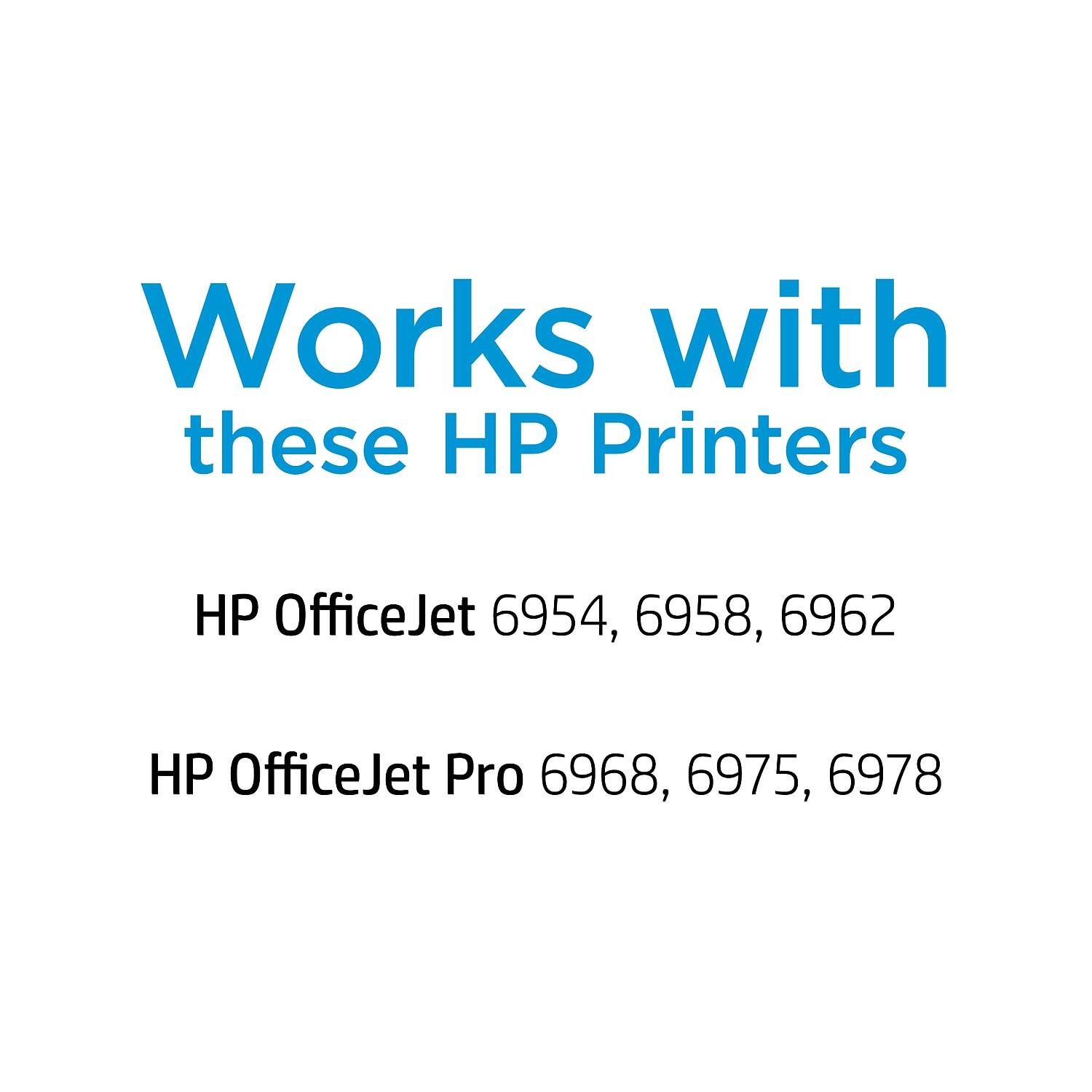 Works with these HP Printers

HP OfficeJet 6954, 6958, 6962

HP OfficeJet Pro 6968, 6975, 6978
