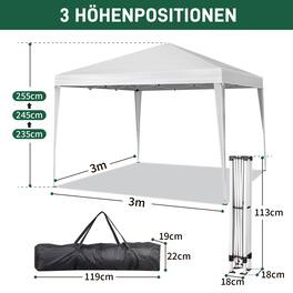 Winado - New 10'x10' EZ Pop Up Canopy Tent Patio Wedding Party Canopy Gazebo White US