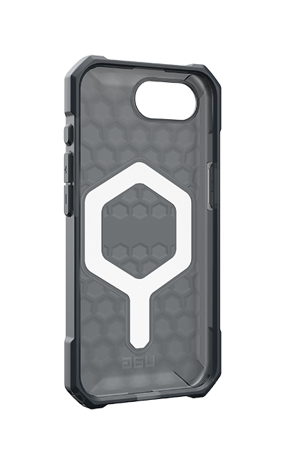 Left. UAG - UAG Translucent Essential Armor with MagSafe - iPhone 16e GRAY - GRAY.