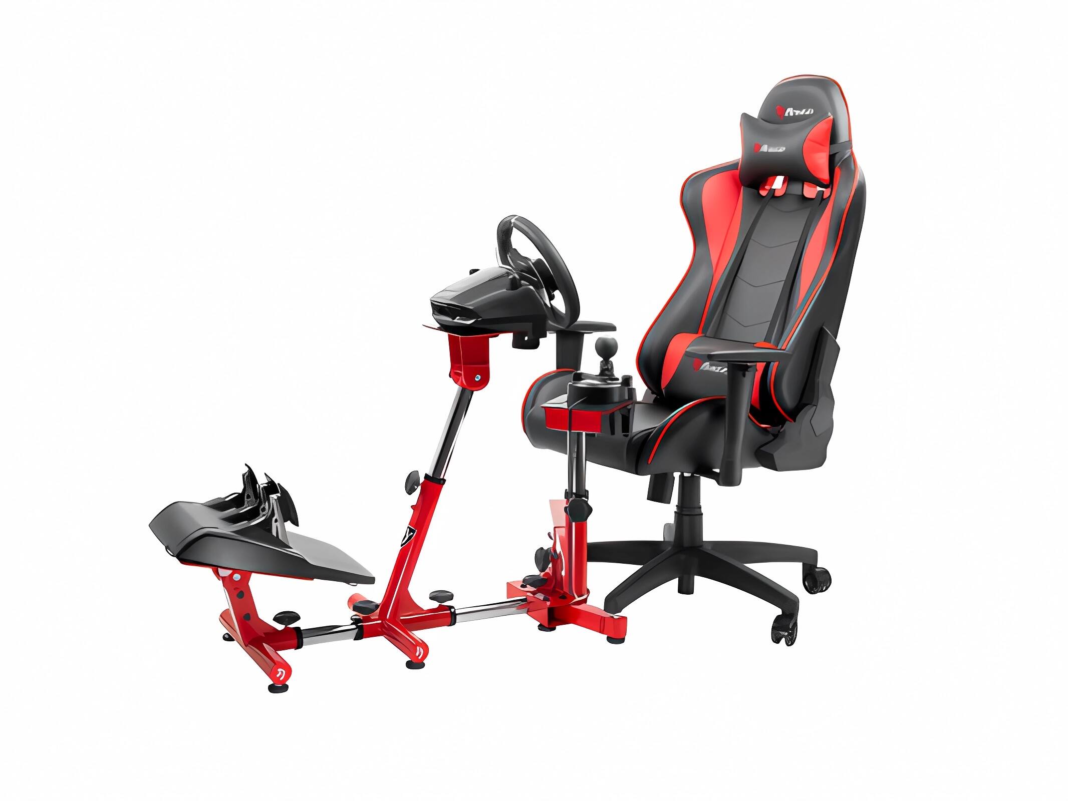 Left. Arozzi - Velocita Racing Simulator Stand - Red.