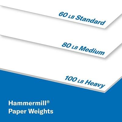 Hammermill® Paper Weights

60 LB Standard  
80 LB Medium  
100 LB Heavy