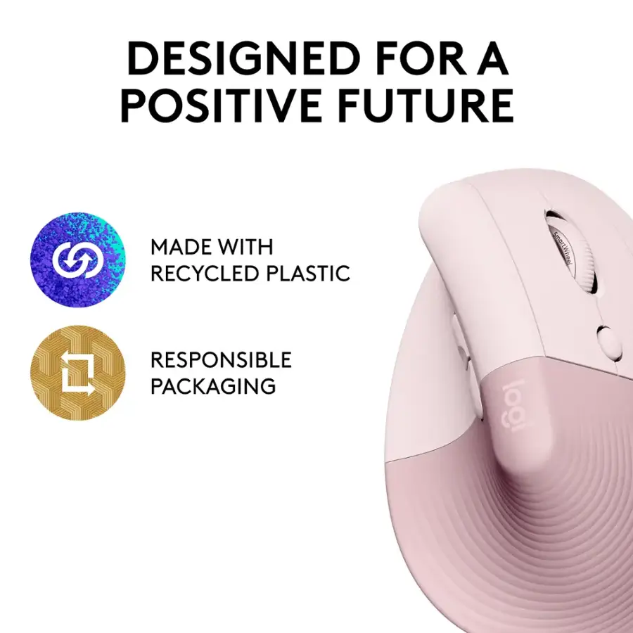 Designed for a Positive Future: Made with Recycled Plastic and Responsible Packaging.