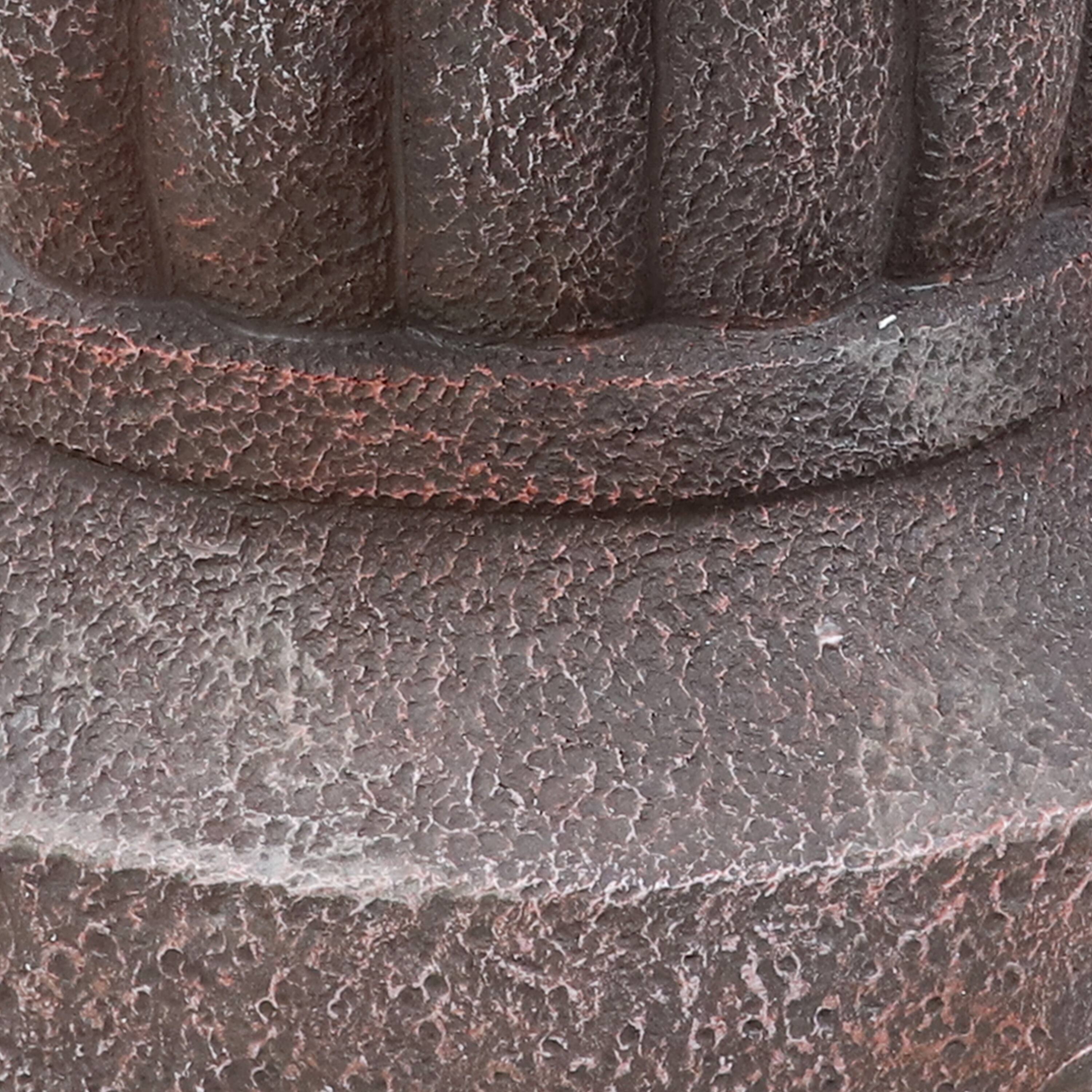 Alt View 5. Sunnydaze - Mediterranean Resin Outdoor 4-Tier Water Fountain - Light Brown.