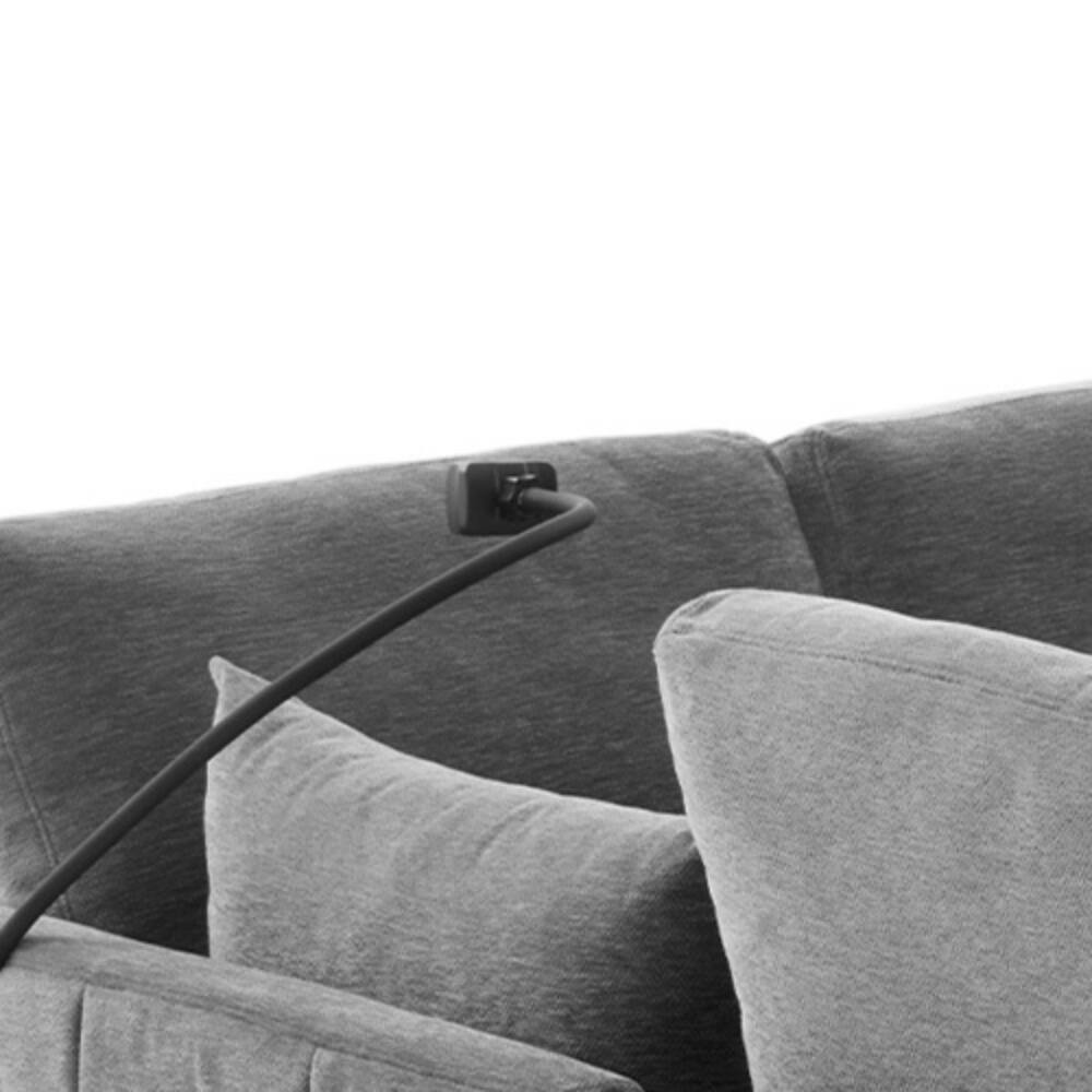 Alt View 6. LUCKY ONE - 85.4" Modular U-Shape L-Shape Convertible Sofa Bed w/ Movable Ottoman 2 USB Ports - Grey.