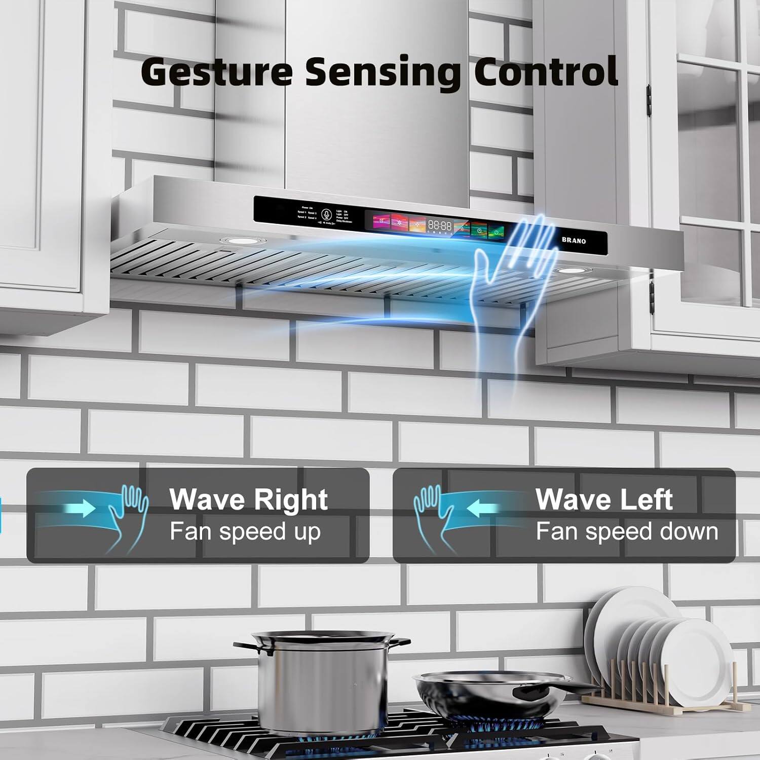 Gesture Sensing Control

Wave Right: Fan speed up  
Wave Left: Fan speed down