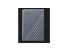 Front. Western Digital - WD 5TB My Passport Portable Storage External Hard Drive USB-C™ (WDBRMD0050BGY-WESN) - Silicon Grey.
