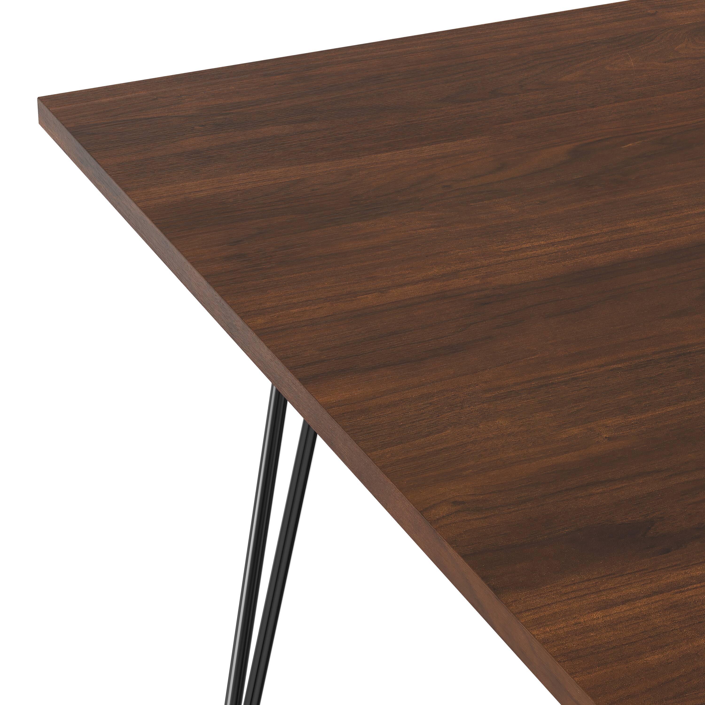 Alt View 4. Simpli Home - Hunter 66 inch x 40 inch Rectangle Industrial Dining Table in Walnut Veneer - Walnut Veneer.