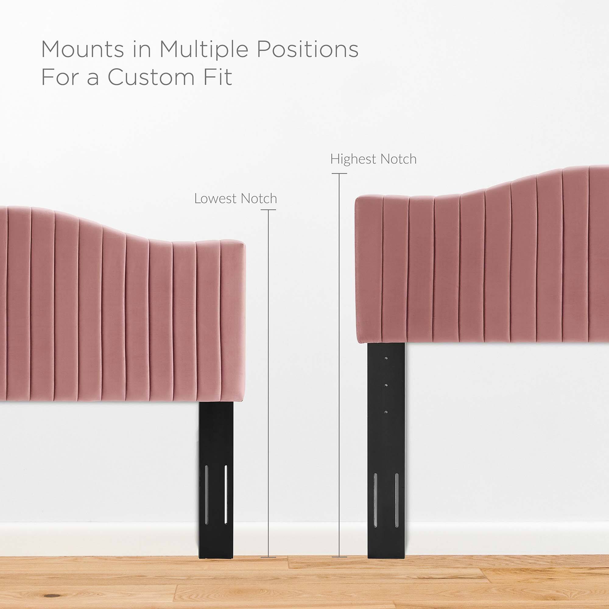 Mounts in Multiple Positions  
For a Custom Fit  

Lowest Notch  
Highest Notch