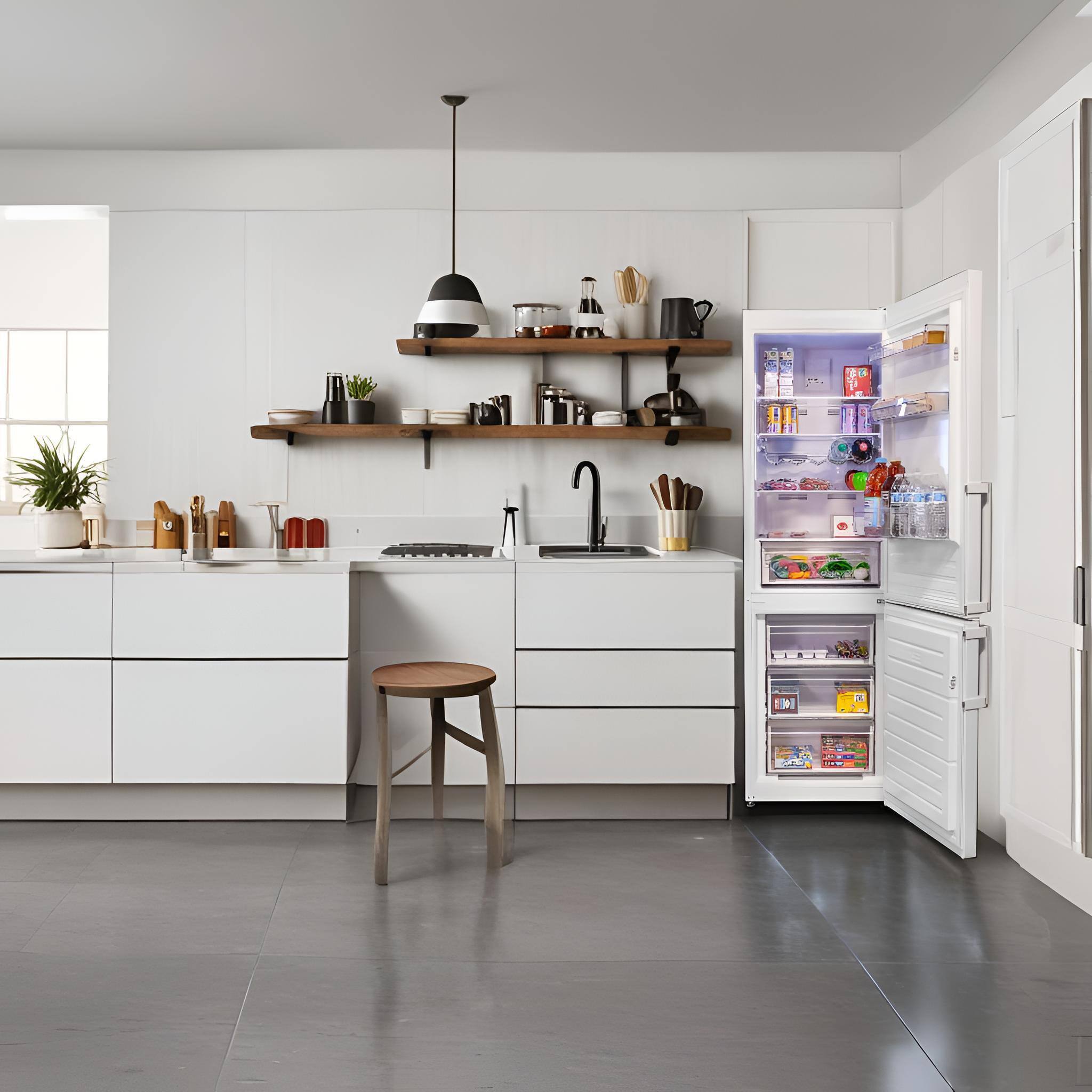 Alt View 9. Conserv - Conserv 12 Cu. Ft. Garage Ready Bottom-Freezer Refrigerator No Frost Wine Rack ENERGY STAR 110 V - White.