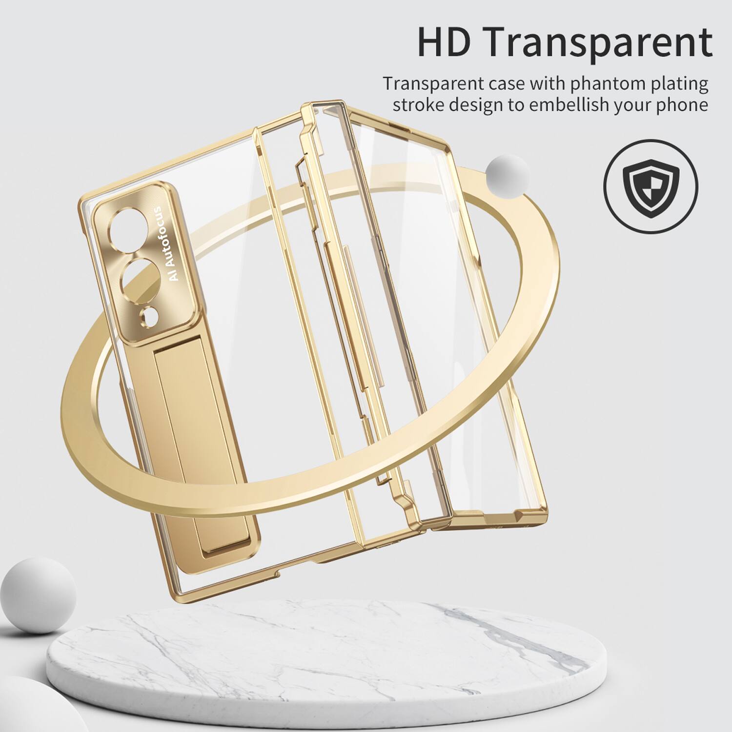 HD Transparent  
Transparent case with phantom plating stroke design to embellish your phone  
AI Autofocus