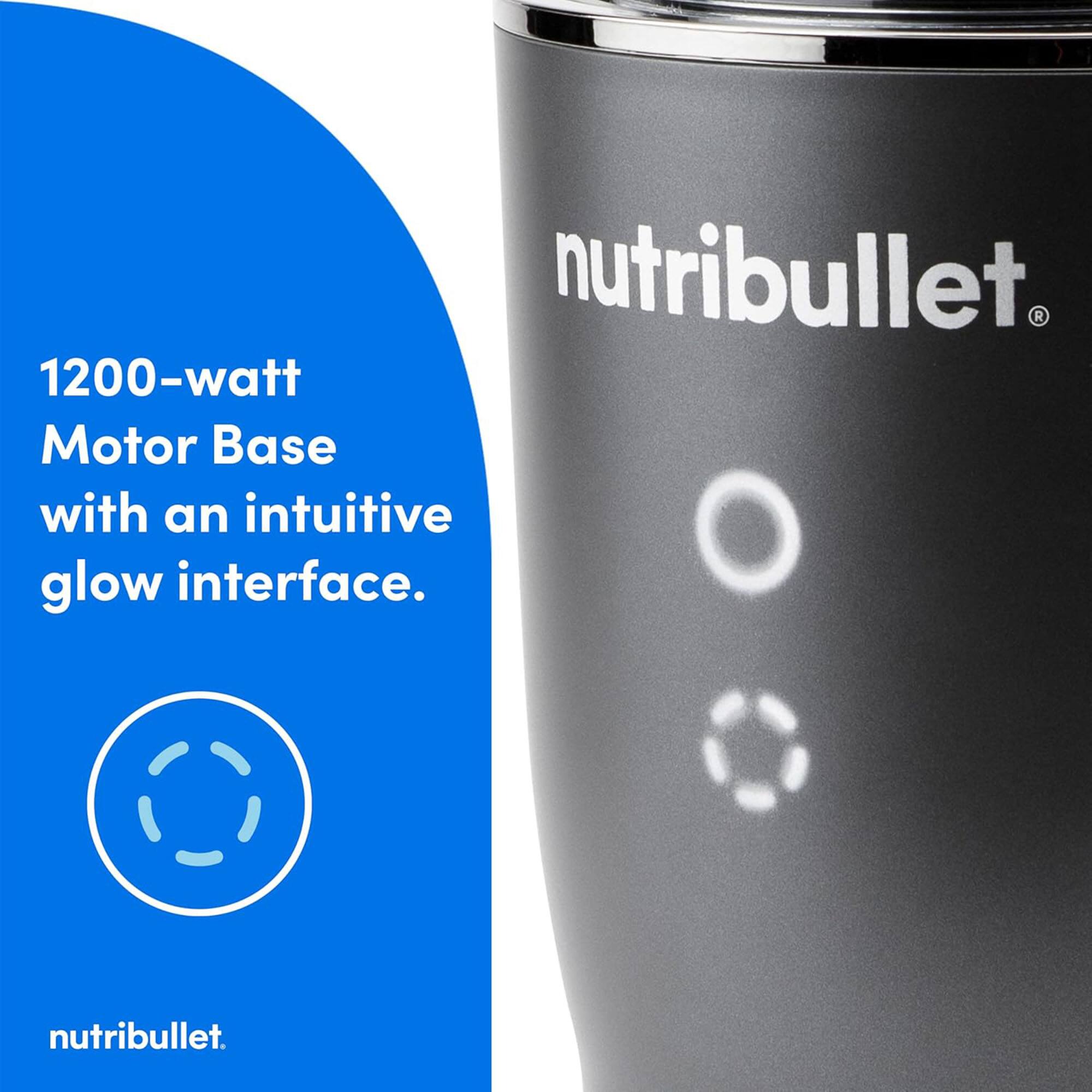 nutribullet.  
1200-watt Motor Base with an intuitive glow interface.  
nutribullet.