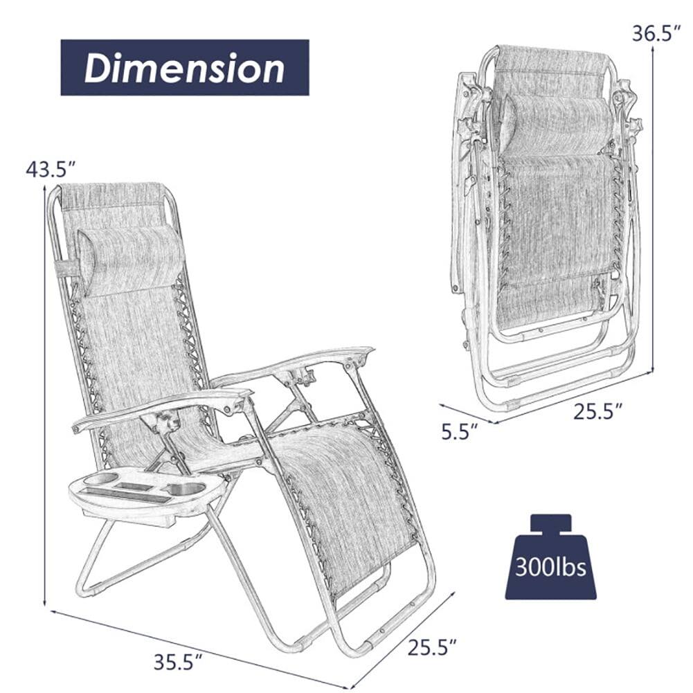 Dimension: 36.5" x 43.5" x 5.5" x 25.5" x 35.5" x 25.5"  
Weight Capacity: 300lbs