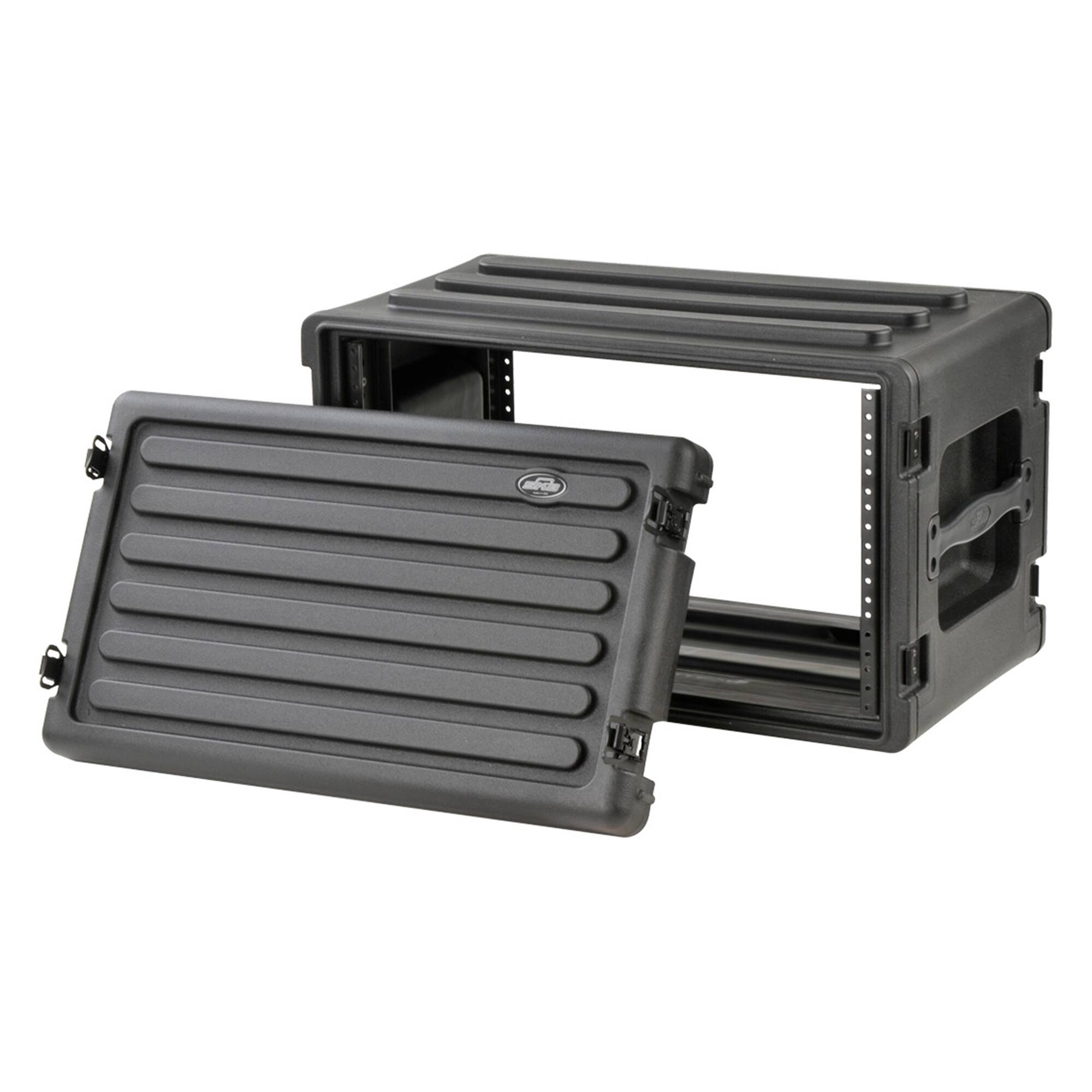 Alt View 5. SKB - SKB 6U Shallow Roto Rack Case Gear Protector, Stackable, Waterproof, Black - Black.