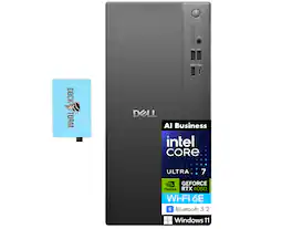 Dell - Tower Plus Desktop (Intel Ultra 7-265F, 32GB DDR5, 1TB SSD, GeForce RTX 4060, Windows 11 Home) w/USB Hub - Black