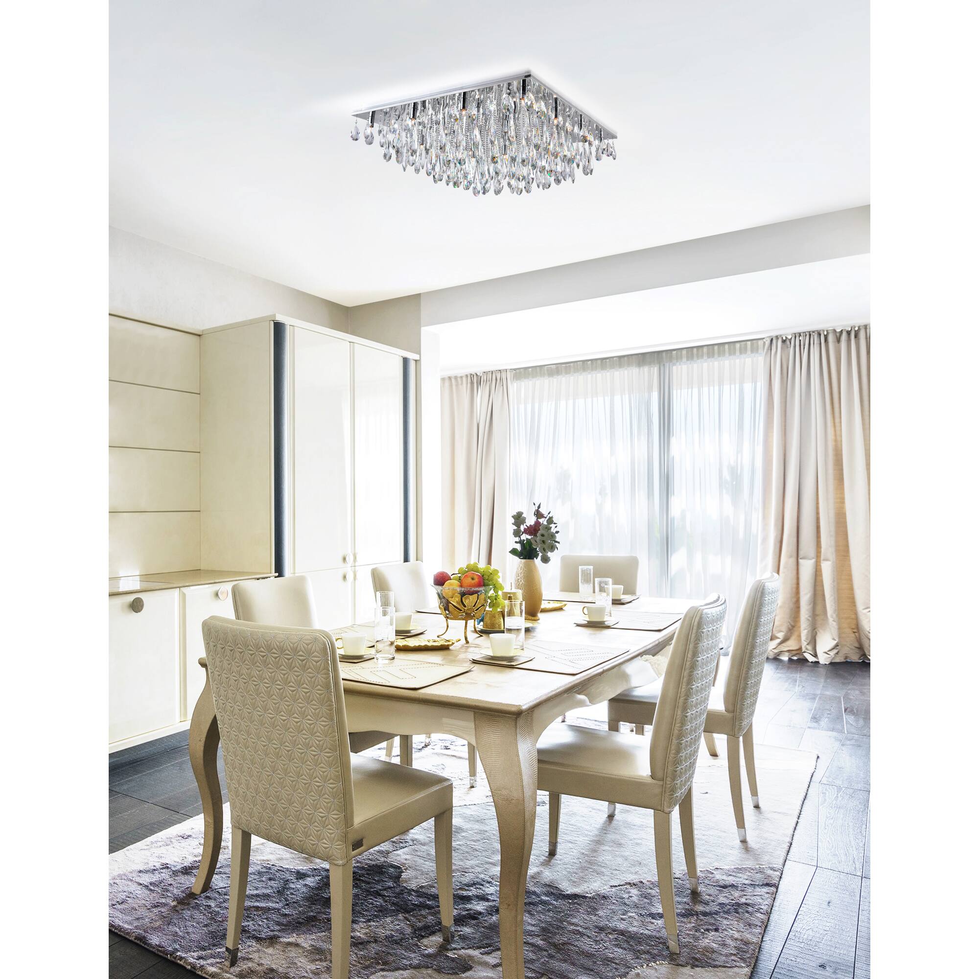 Alt View 4. CWI Lighting - Bianca 20 Light Flush Mount With Chrome Finish - Chrome.