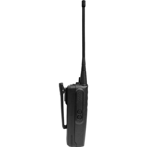 Left. Motorola - Motorola CP100D Analog UHF Portable Non-Display Two Way Radio, 16 Channel, 4 Watt - 2 Pack Bundle - Black.