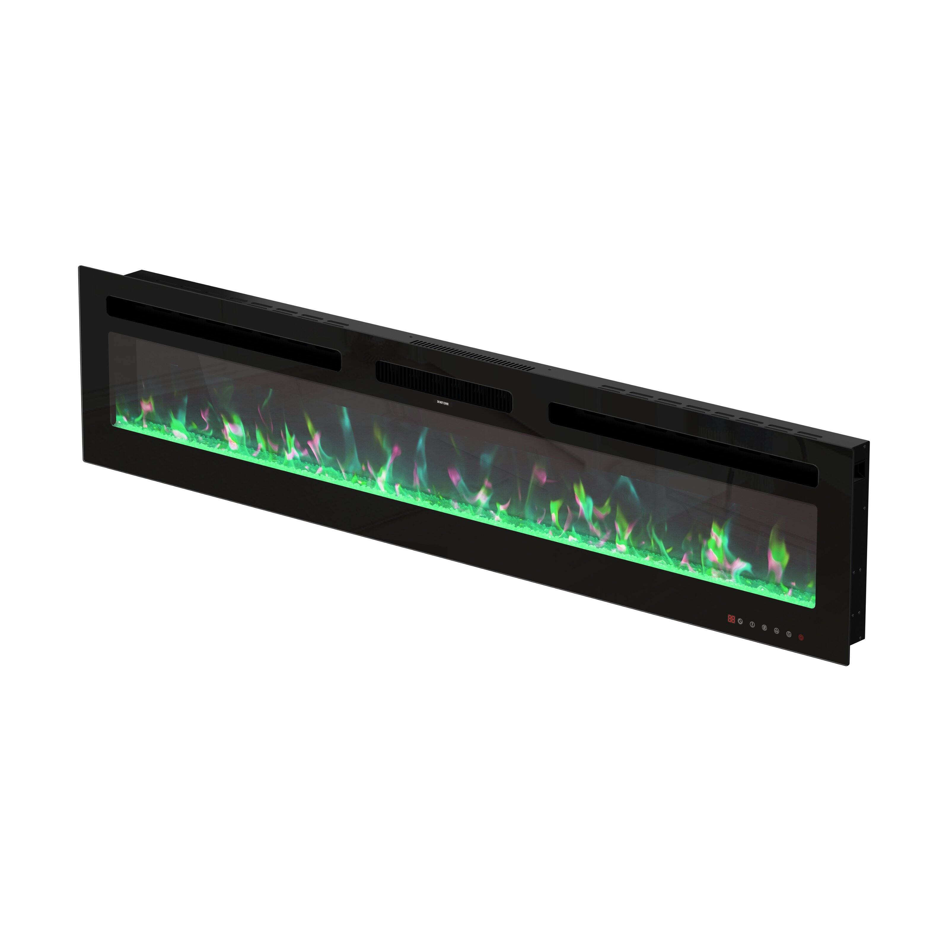 Alt View 2. Famapy - 68 Inch Smart Electric Fireplace with WiFi Control, 12 Flame Colors, 5000 BTU Heat and Wall Mount Kit.