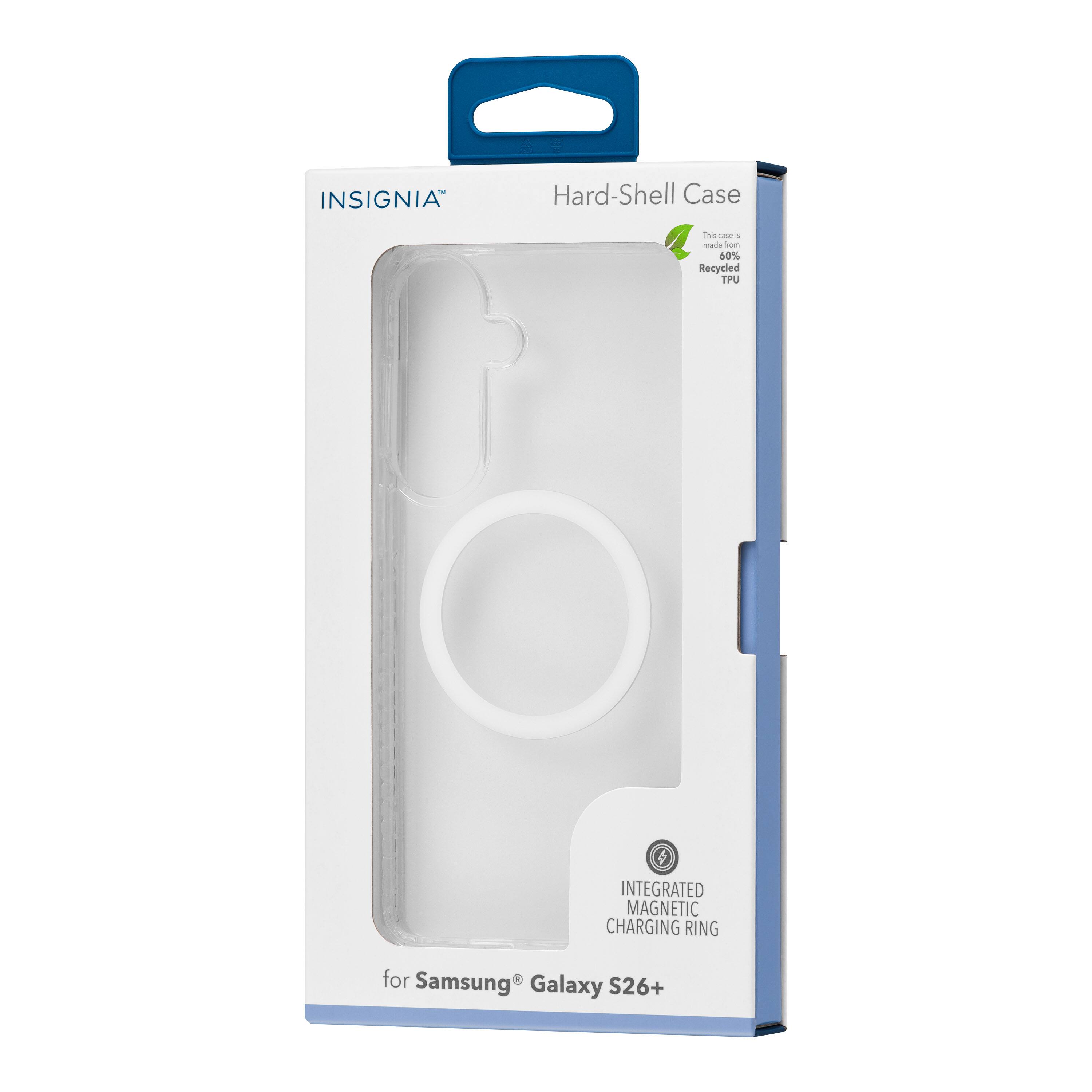 INSIGNIA Hard-Shell Case made from 50% Recycled TPU  
INTEGRATED MAGNETIC CHARGING RING  
for Samsung Galaxy S26+