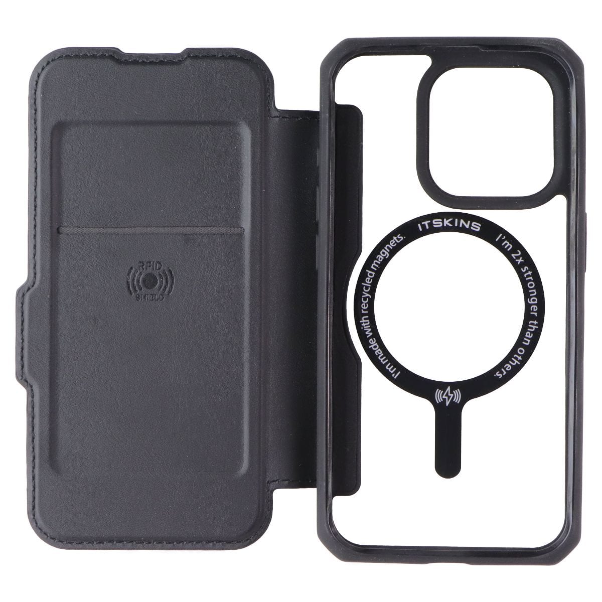 Itskins - Hybrid_R MagFolio Case for MagSafe for Apple iPhone 15 Pro - Black price history on PriceWatchPro