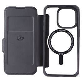 Itskins - Hybrid_R MagFolio Case for MagSafe for Apple iPhone 15 Pro - Black