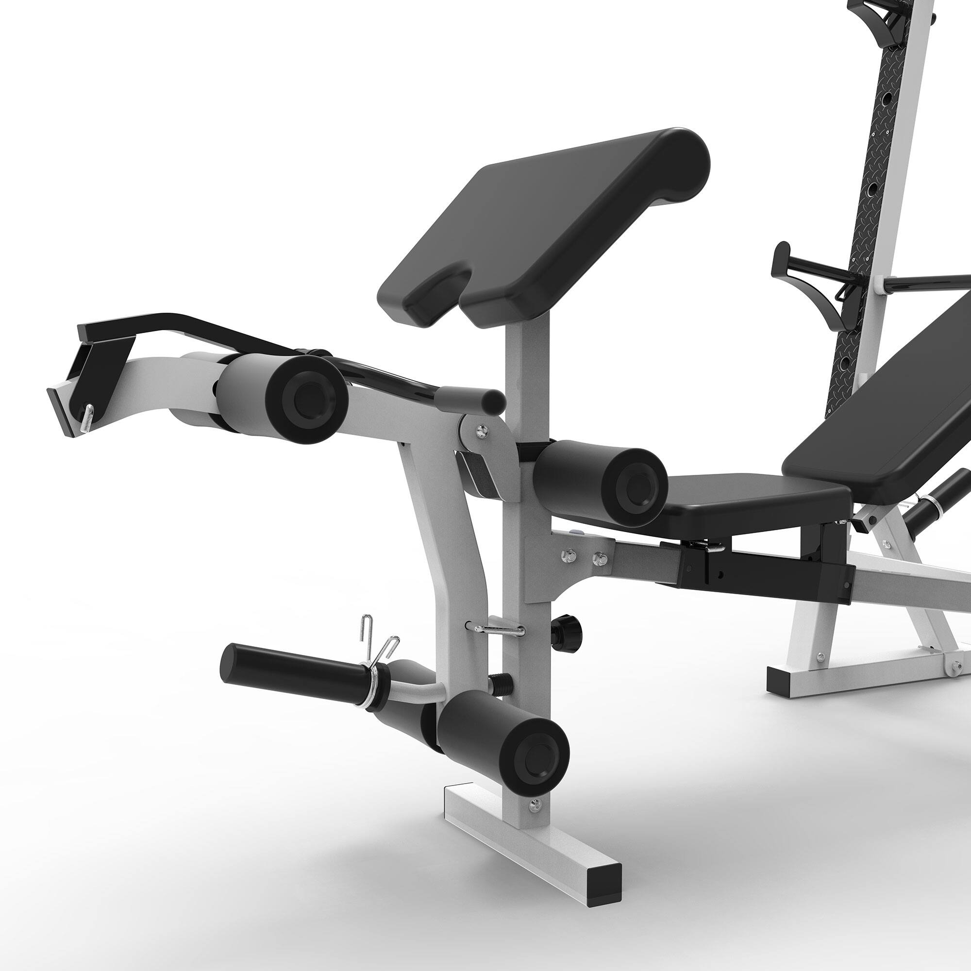 Alt View 8. Marcy - Marcy Olympic Weight Bench, Home Gym Exercise Equipment Workout Machine, White - White/Black.