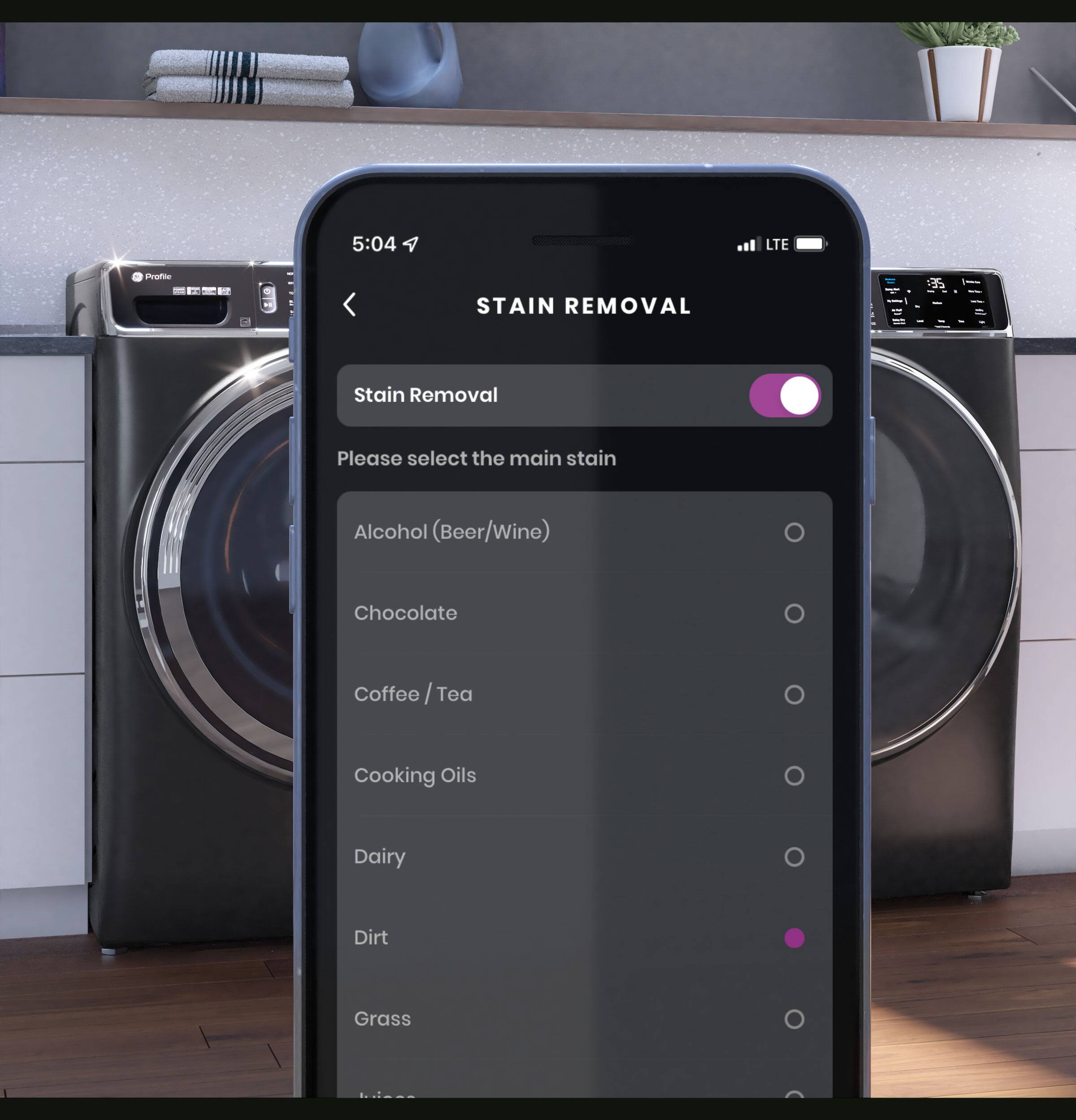 Stain Removal - 25 I I Stain Removal Please select the main stain Alcohol (Beer/Wine) Chocolate Coffee / Tea Cooking Oils Dairy Dirt Grass