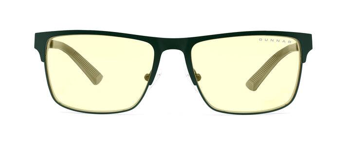 Front. GUNNAR - Pendleton Amber 65% Blue Light Blocking Glasses - Moss - Amber.