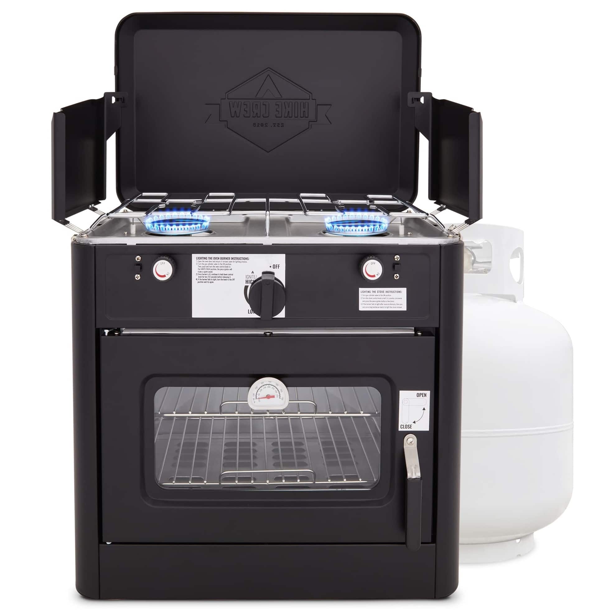 Hike Crew - Gas Camping Oven, CSA Approved 2-Burner Stove & Camp Oven with Bag, Igniter & More - Black price history on PriceWatchPro